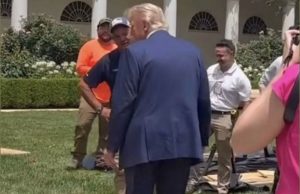 Photo Of Trump At White House Rose Garden Turns Heads After People Spot this Small Detail