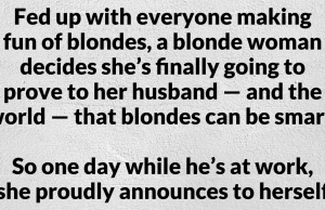 Sick and tired of all these blonde jokes