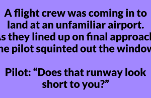 A flight crew was coming in to land