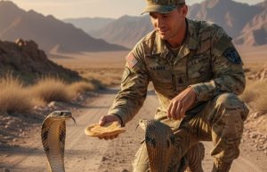 For fun, the soldier offered food to the young snakes… He couldn’t have known that one day this apparently meaningless kindness would become his rescue.