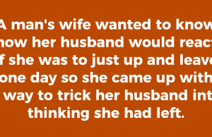 A wife gives her husband a cheating test.