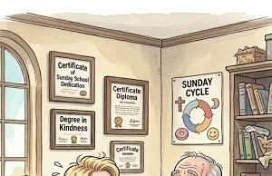 A blonde hadn’t been to church for many many months