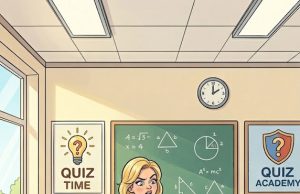 A Young beautiful teacher was giving her class of six year olds a quiz