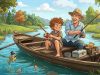 Little Johnny And His Father Went Fishing.