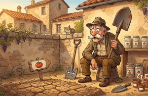 An Elderly Italian Man Living Alone.