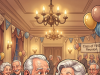 The class of 1950 gets together for their class reunion.